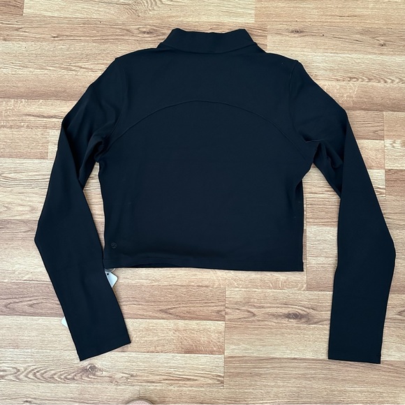 CRZ Yoga Women’s Cropped Long Sleeves Mock Turtleneck Top Black Size XL NWT - Picture 2 of 6
